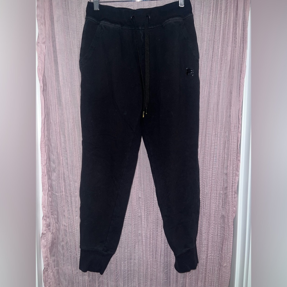 Fila Black Sweatpants with Tapered Leg Design